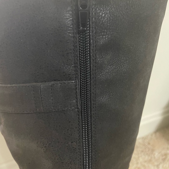 Crown Vintage Bobbie Riding boot Suede Buckles Zipper - Picture 3 of 8